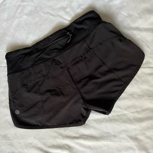 Black Lululemon Speed Short/Size 2